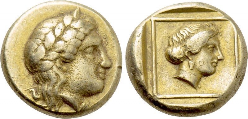 LESBOS. Mytilene. EL Hekte (Circa 377-326 BC).

Obv: Laureate head of Apollo r...