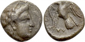AEOLIS. Larissa Phrikonis? Obol (4th century BC).
