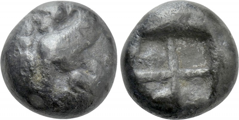 IONIA. Chios. 1/3 Stater or Tetrobol (Circa 435-425 BC). 

Obv: Sphinx seated ...