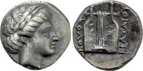 IONIA. Kolophon. Drachm (Circa 389-350 BC). Ekataios, magistrate.