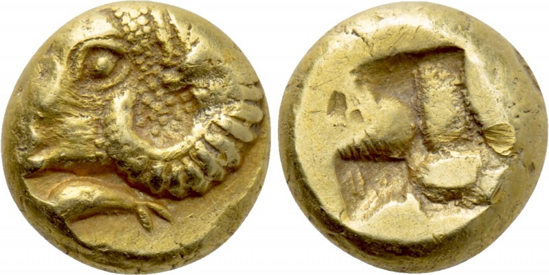 IONIA. Phokaia. EL Hekte (Circa 521-478 BC). 

Obv: Head of ram left; below, s...