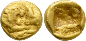 KINGS OF LYDIA. Kroisos (Circa 564/53-550/39 BC). GOLD 1/24 Stater. Sardes.