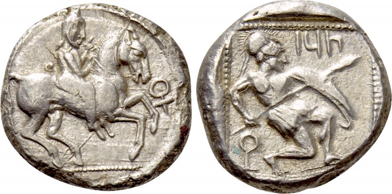 CILICIA. Tarsos. Stater (Circa 410-385 BC).

Obv: Satrap, holding lotus-flower...