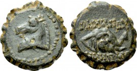 SELEUKID KINGDOM. Demetrios I Soter (162-150 BC). Serrate Ae. Antioch on the Orontes.