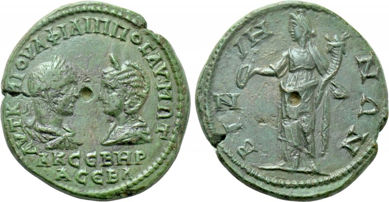 THRACE. Bizya. Philip I the Arab with Otacilia Severa (244-249). Ae. 

Obv: AV...