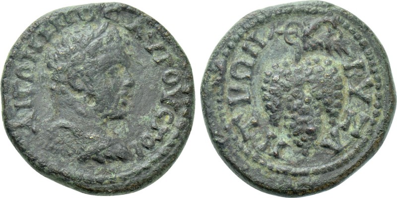 THRACE. Byzantium. Caracalla (198-217). Ae. 

Obv: ANTΩNINOC AVΓOVCTOC. 
Laur...