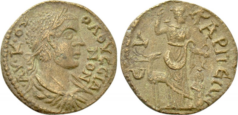 PHRYGIA. Eucarpea. Volusian (251-253). Ae. 

Obv: ΑV Κ ΟVΟΛΟVϹϹΙΑΝΟΝ. 
Laurea...