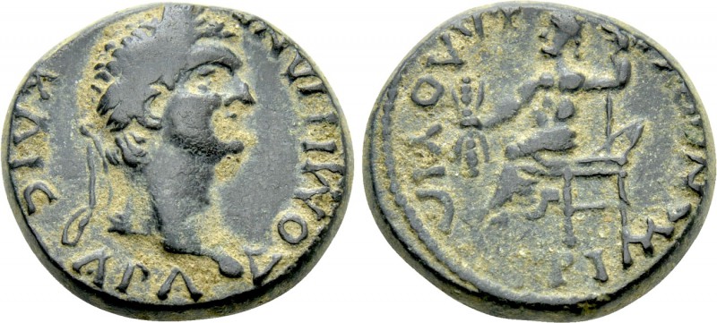 PHRYGIA. Grimenothyrae. Domitian (81-96). Ae. 

Obv: ΔΟΜΙΤΙΑΝΟΝ ΚΑΙCΑΡΑ. 
Lau...