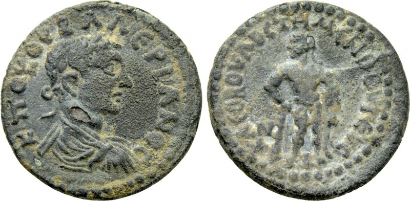 PHRYGIA. Temenothyrae. Valerian II (Caesar, 256-258). Ae. Kleoboulos, magistrate...