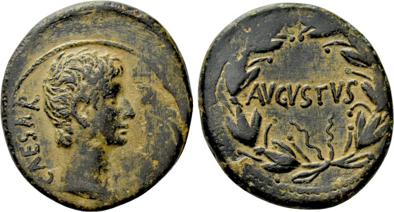 SELEUCIS & PIERIA. Antioch. Augustus (27 BC-14 AD). Ae As. 

Obv: CAESAR. 
Ba...