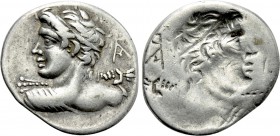 LUCIUS CAESIUS. Denarius (112-111 BC). Rome. Obverse brockage.