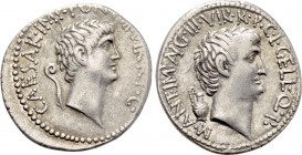 MARK ANTONY and OCTAVIAN. Denarius (41 BC). Military mint traveling with Mark Antony in Asia Minor. L. Gellius Poplicola, quaestor pro praetore.