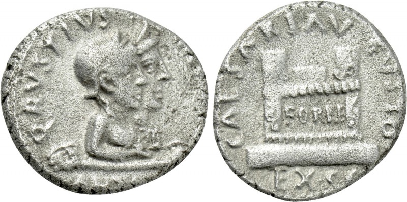 AUGUSTUS (27 BC-14 AD). Denarius. Rome. Q. Rustius, moneyer. 

Obv: Q RVSTIVS ...