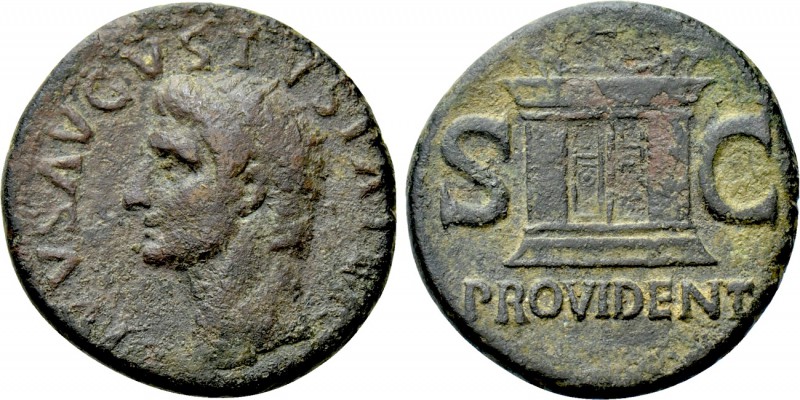 DIVUS AUGUSTUS (Died 14). As. Rome. Struck under Tiberius. 

Obv: DIVVS AVGVST...