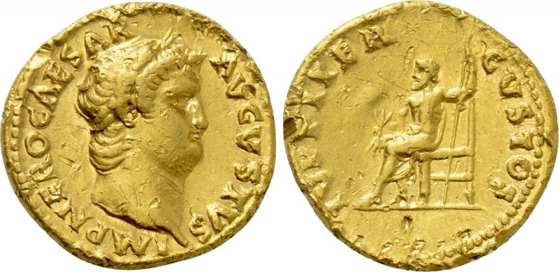 NERO (54-68). GOLD Aureus. Rome. 

Obv: IMP NERO CAESAR AVGVSTVS. 
Laureate h...