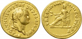 TITUS (79-81). GOLD Aureus. Rome.