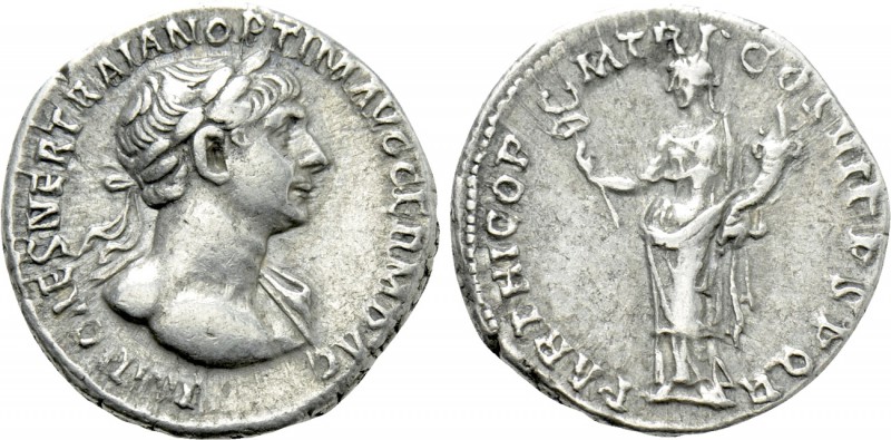 TRAJAN (98-117). Denarius. Rome. 

Obv: IMP CAES NER TRAIAN OPTIM AVG GERM DAC...