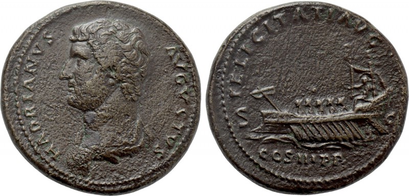 HADRIAN (117-138). Sestertius. Rome. 

Obv: HADRIANVS AVGVSTVS. 
Bareheaded a...