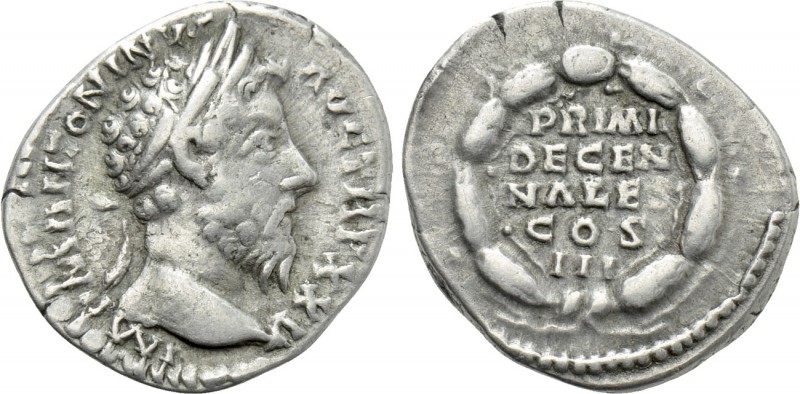 MARCUS AURELIUS (161-180). Denarius. Rome. 

Obv: IMP M ANTONINVS AVG TR P XXV...