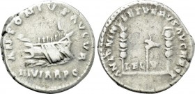 MARCUS AURELIUS & LUCIUS VERUS (161-169). Denarius. Restitution issue for Mark Antony. Rome.