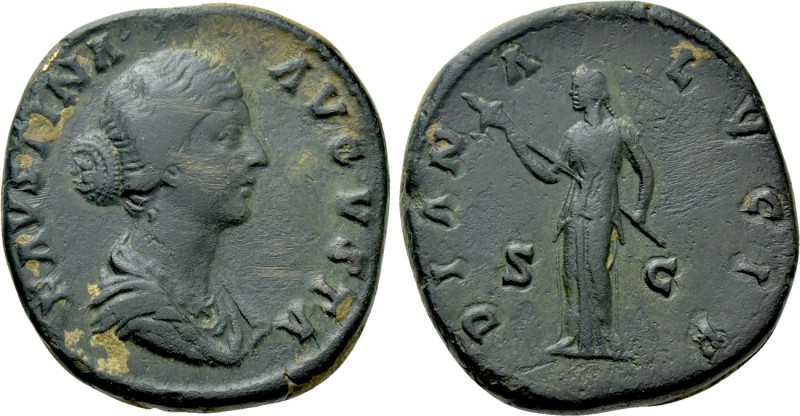 FAUSTINA II (Augusta, 147-175). Sestertius. Rome. 

Obv: FAVSTINA AVGVSTA. 
D...