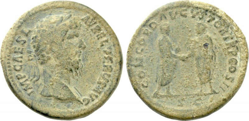 LUCIUS VERUS (161-169). Sestertius. Rome.

Obv: IMP CAES L AVREL VERVS AVG.
L...