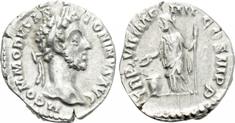 COMMODUS (177-192). Denarius. Rome. 

Obv: M COMMODVS ANTONINVS AVG. 
Laureat...