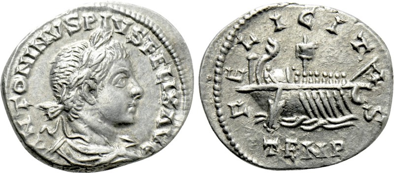 ELAGABALUS (218-222). Denarius. Antioch. 

Obv: ANTONINVS PIVS FELIX AVG. 
La...