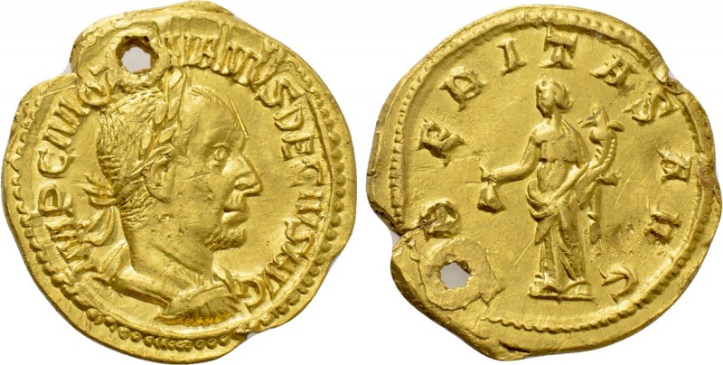 TRAJANUS DECIUS (249-251). GOLD Aureus. Rome. 

Obv: IMP C M Q TRAIANVS DECIVS...