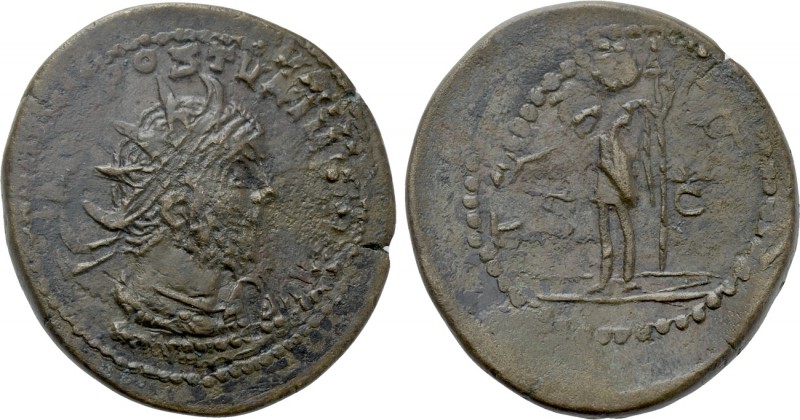 POSTUMUS (260-269). Double Sestertius. Irregular mint. 

Obv: Radiate, draped ...