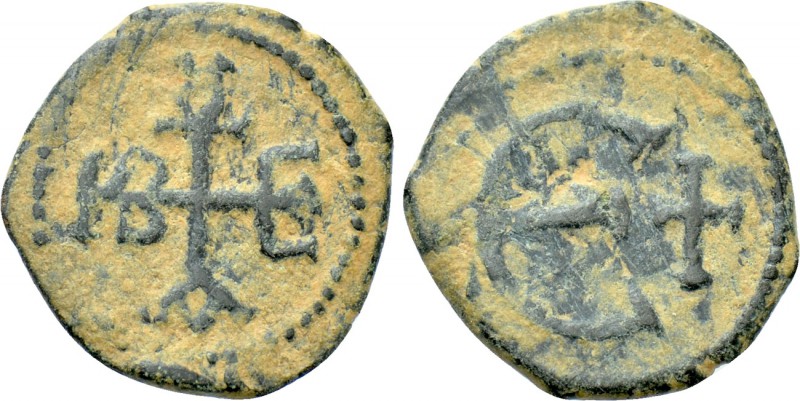 MAURICE TIBERIUS (582-602). Pentanummium. Theoupolis (Antioch). 

Obv: Monogra...