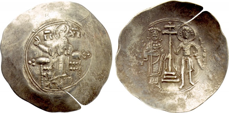 JOHN II COMNENUS (1118-1143). EL Aspron Trachy. Constantinople. 

Obv: IC - XC...
