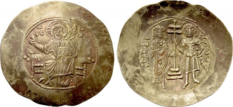 JOHN II COMNENUS (1118-1143). EL Aspron Trachy. Constantinople. 

Obv: Christ ...