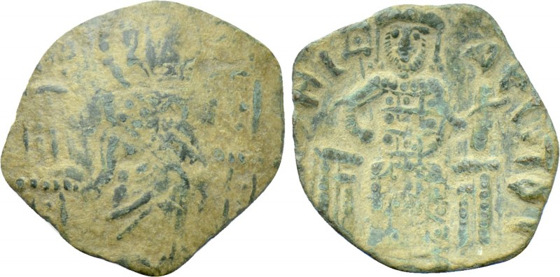 LATIN EMPIRE (1204-1261). Trachy. Constantinople. Small module. 

Obv: The Vir...