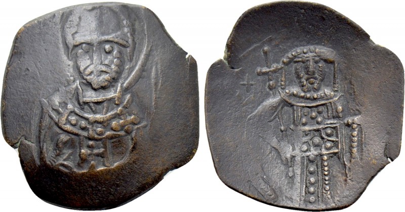 MICHAEL VIII PALAEOLOGUS (1261-1282). Trachy. Constantinople.

Obv: Facing bus...