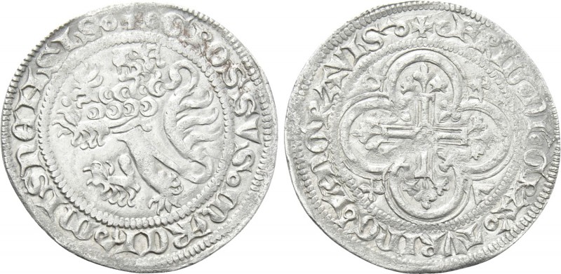 GERMANY. Saxe-Meissen. Friedrich II (1324-1349). Groschen. Freiberg. 

Obv: Li...