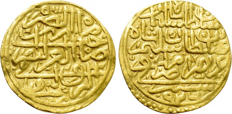 OTTOMAN EMPIRE. Sulayman I Qanuni (AH 926-974 / 1520-1566 AD). GOLD Sultani. Hal...