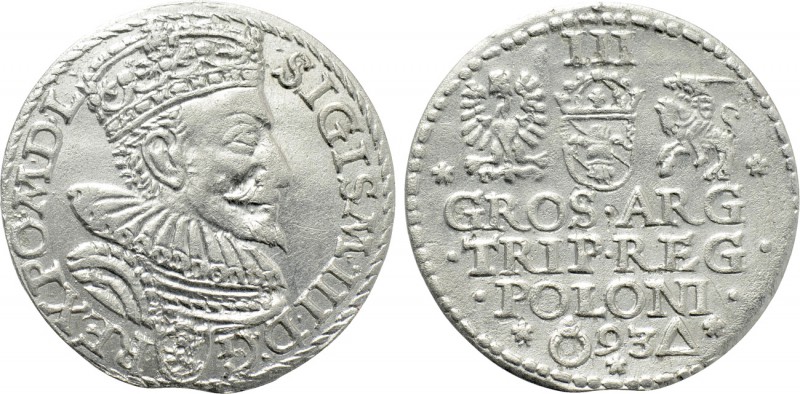 POLAND. Sigismund III Vasa (1587-1632). Trojak (1593). Malbork. 

Obv: SIGISM ...
