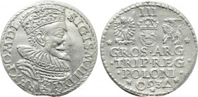 POLAND. Sigismund III Vasa (1587-1632). Trojak (1593). Malbork.