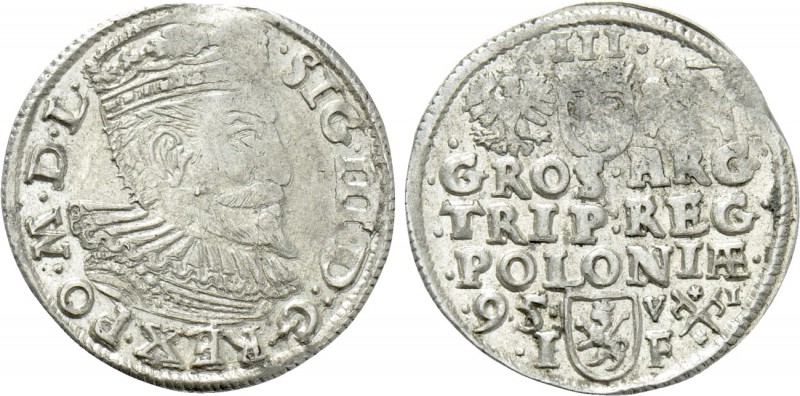 POLAND. Sigismund III Vasa (1587-1632). Trojak (1595). Poznań. 

Obv: SIG III ...