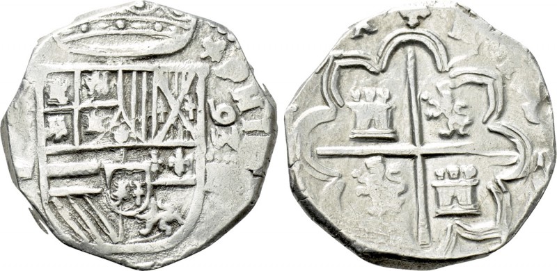 SPAIN. Philip II (1556-1598). Cob 4 Reales. Segovia (1593). 

Obv: Crowned coa...