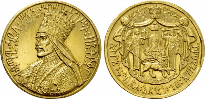 ETHIOPIA. Haile Selassie I (1930-1974). GOLD Medal (EE1923 [1930]). Commemoratin...