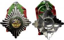 IRAN. Enameled Silver Medal. Order of Homayoun: Officer. Class IV (instituted 15 February 1935).