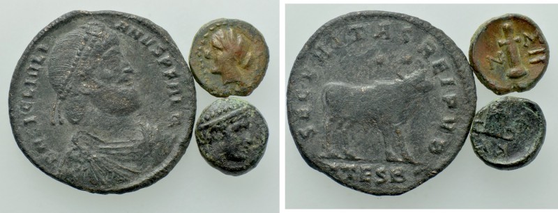 3 Ancient Coins; Kypsela, Sestos and Julian II. 

Obv: .
Rev: .

. 

Cond...