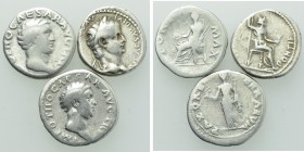 3 Denari of Tiberius and Otho.