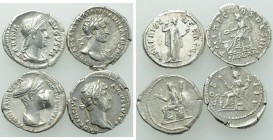 4 Denari of Hadrian and Sabina; Including one Fouree.