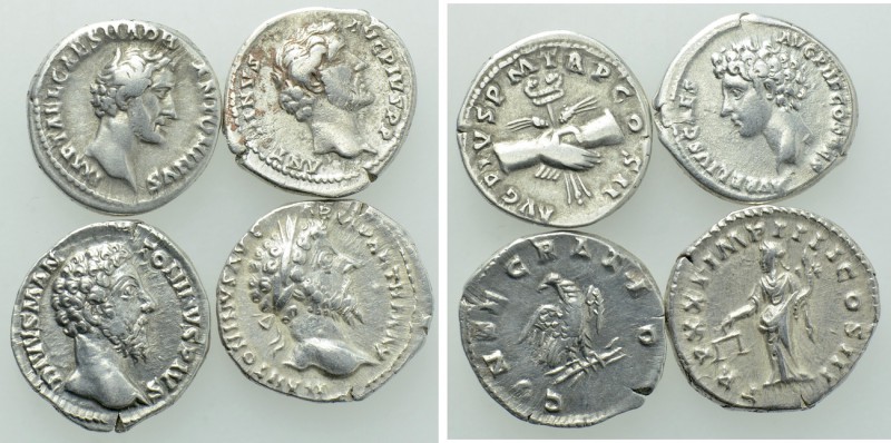4 Denari of Marcus Aurelius and Antoninus Pius. 

Obv: .
Rev: .

. 

Cond...