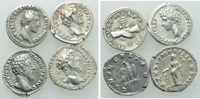 4 Denari of Marcus Aurelius and Antoninus Pius.
