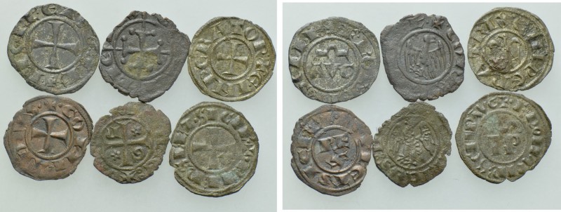 6 Medieval Coins of Sicily. 

Obv: .
Rev: .

. 

Condition: See picture....