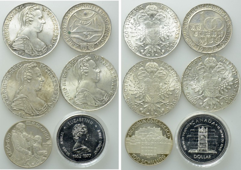 6 Silver Coins. 

Obv: .
Rev: .

. 

Condition: See picture.

Weight: g...